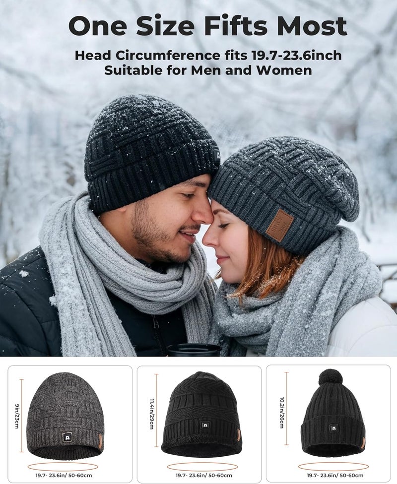 ARRIS Heated Beanie Hat with 3 Heating, Soft Knit Electric WinteHat for Skiing Hunting - Image 4